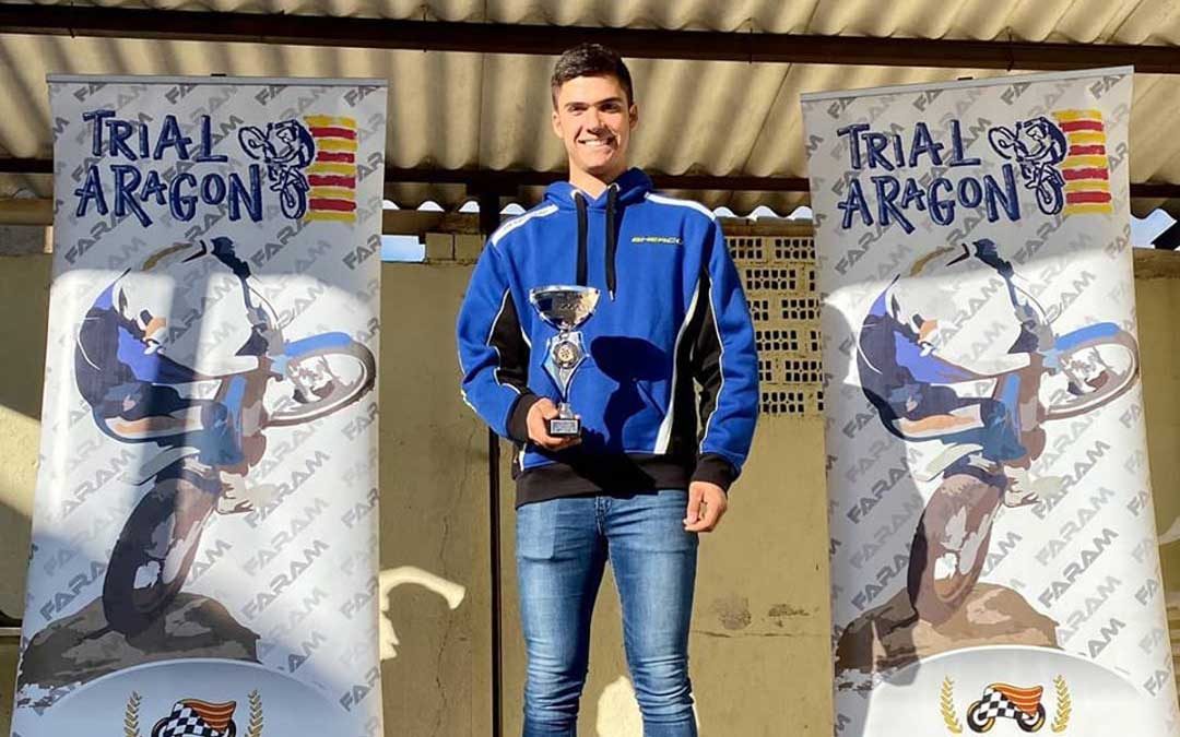 El piloto de Valderrobres revalida el título de campeón de Aragón de trial