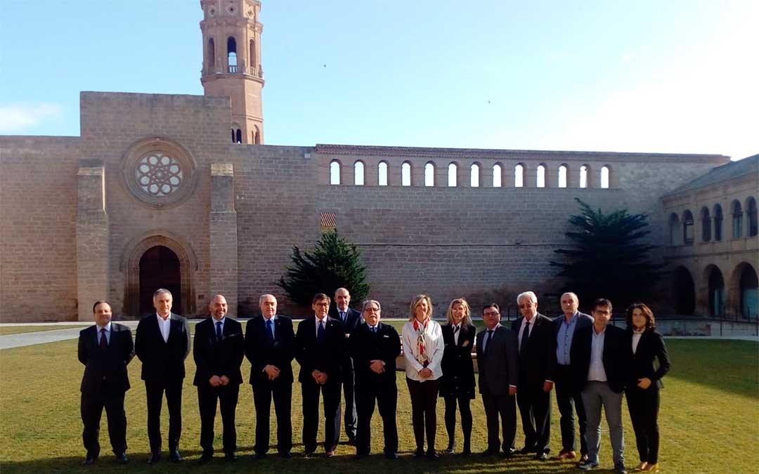 El pleno del Consejo Aragonés de Cámaras -que ha contado con la presencia del vicepresidente del Gobierno autonómico, Arturo Aliaga- se ha reunido este viernes en el Monasterio de Rueda.