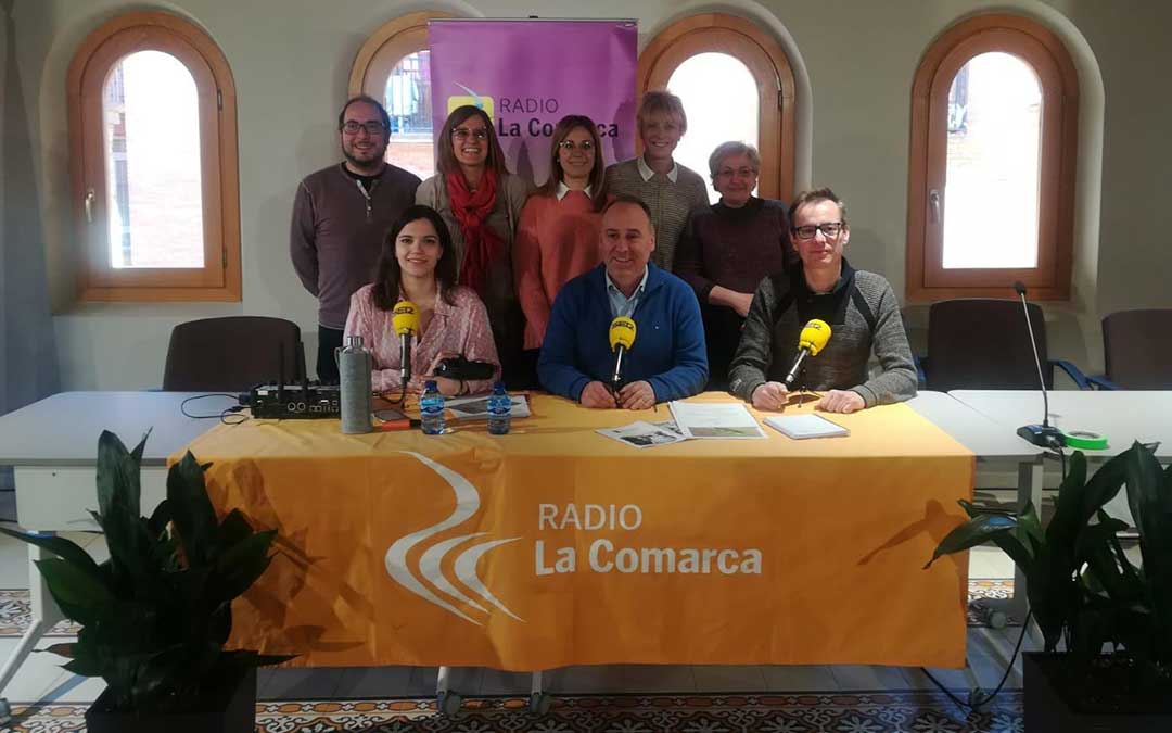 Invitados al programa especial emitido desde el Ayuntamiento de Alcorisa./ L.C.