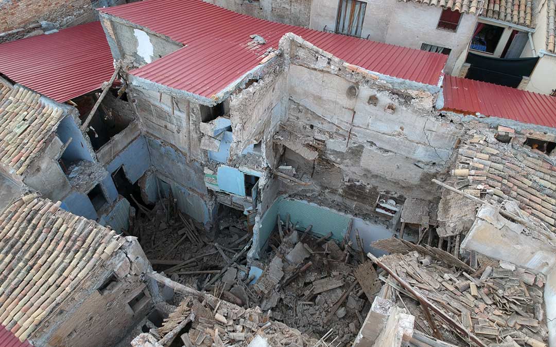 Imagen de algunas de las viviendas cuya fachada da al Cantón Curto./ Ayto. Albalate del Arzobispo