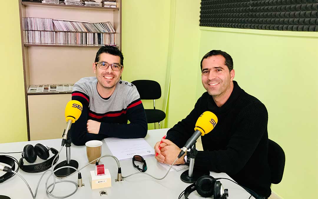 Los concejales de Caspe José Manuel Jariod y Gabriel Luena.