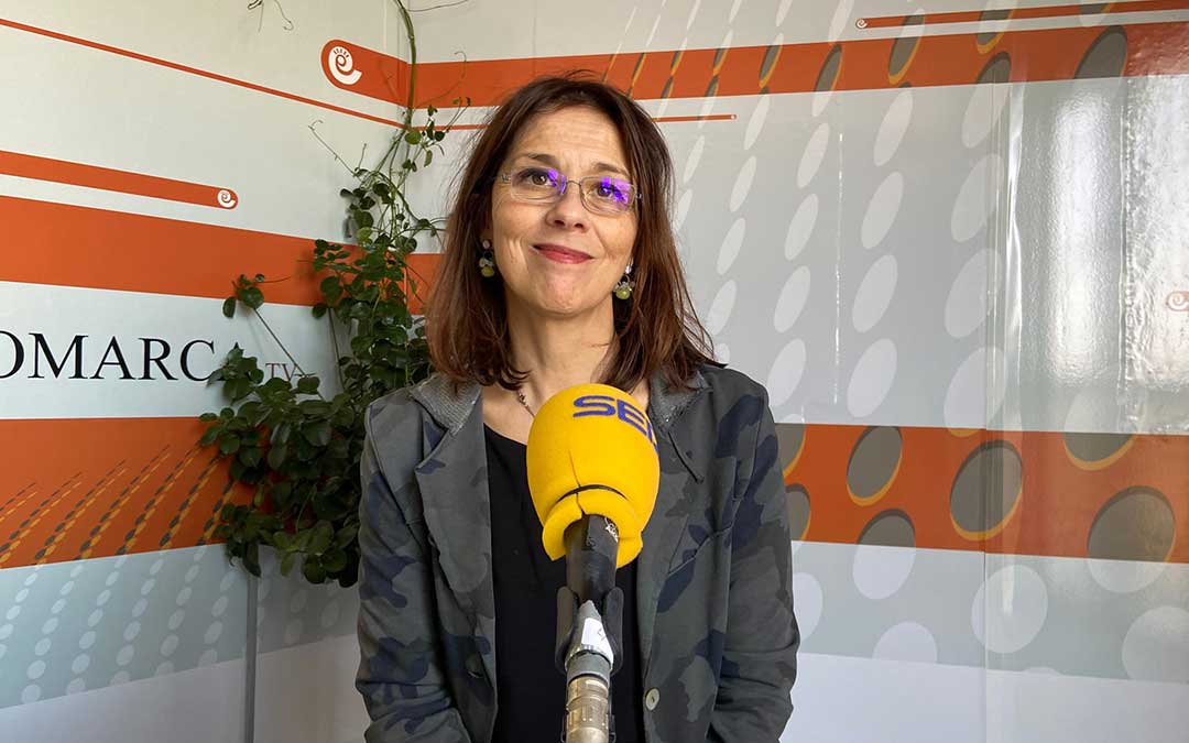 Lupe Martínez en el espacio de la Cámara de Comercio./ A.M.