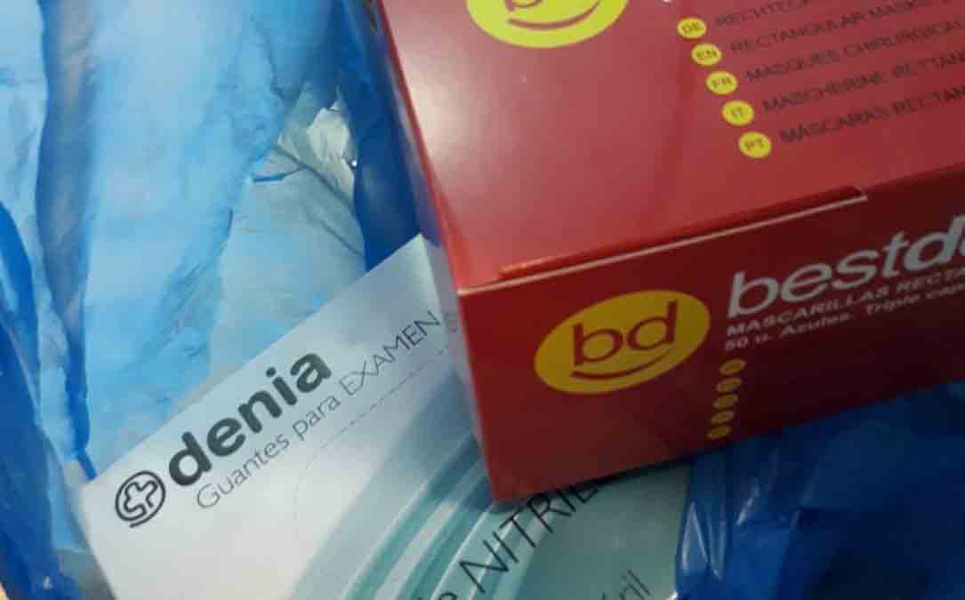 Material que ha llegado a Ariño este fin de semana