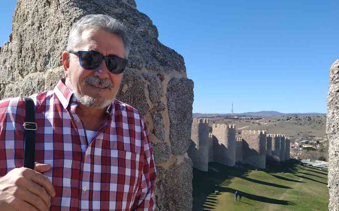Javier González Sediles este mes de marzo en un viaje, antes del confinamiento. L. C.