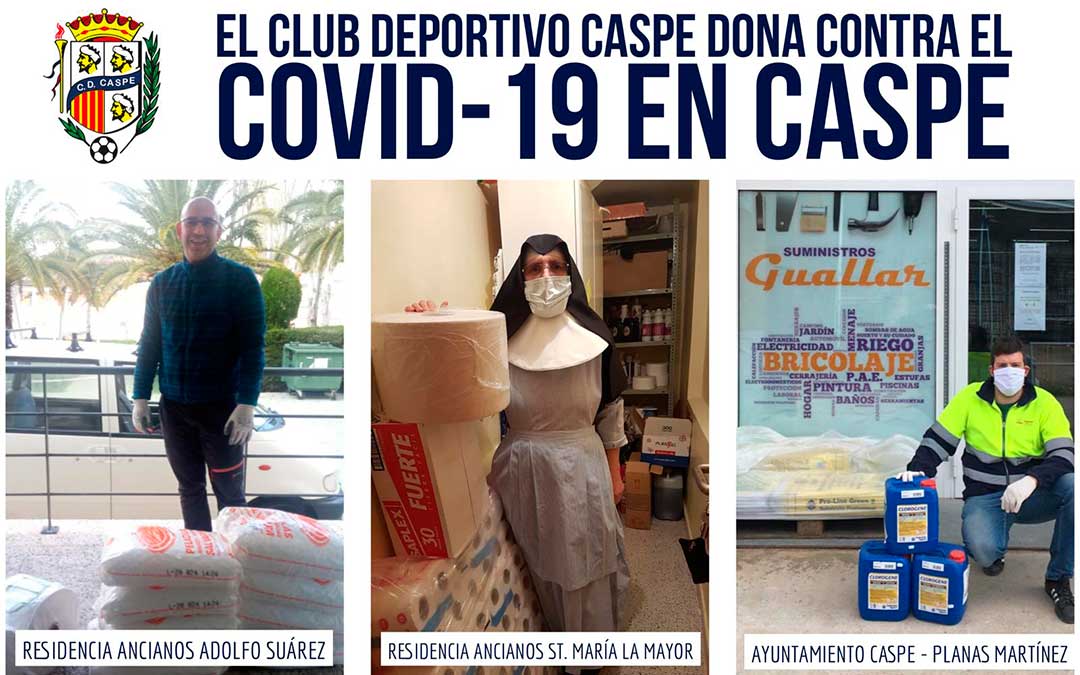 Las residencias y el ayuntamiento de Caspe recibieron la donación el viernes.