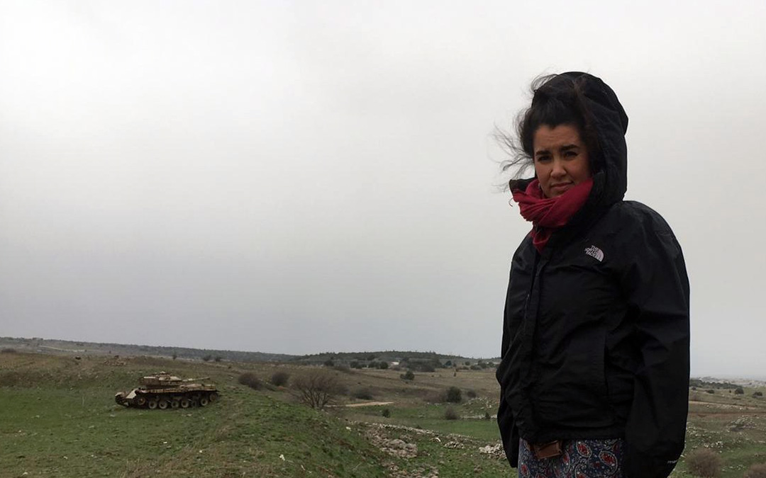 Irene Sánchez en la frontera con Siria./ I.S.
