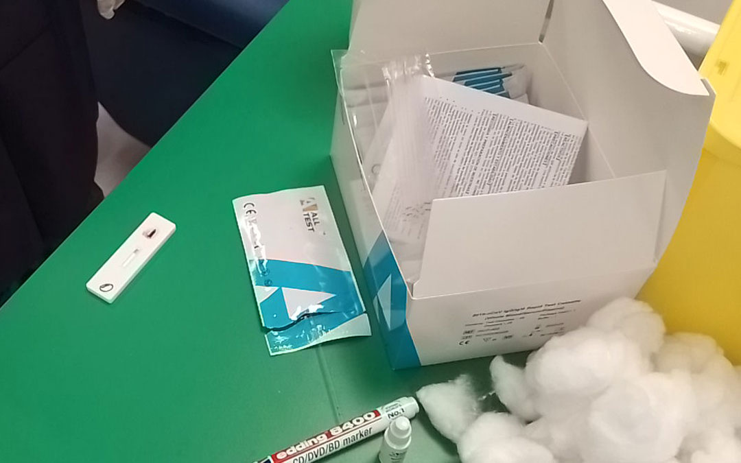 Kit de los test rápidos que han sido adquiridos en Utrillas, Escucha, Palomar de Arroyos y Fuenferrada