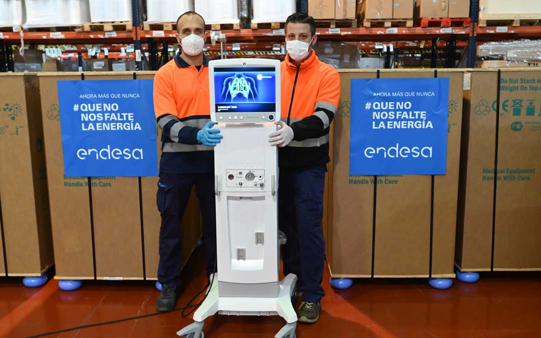 Los respiradores que Endesa ha donado para hace frente al Covid 19 en España
