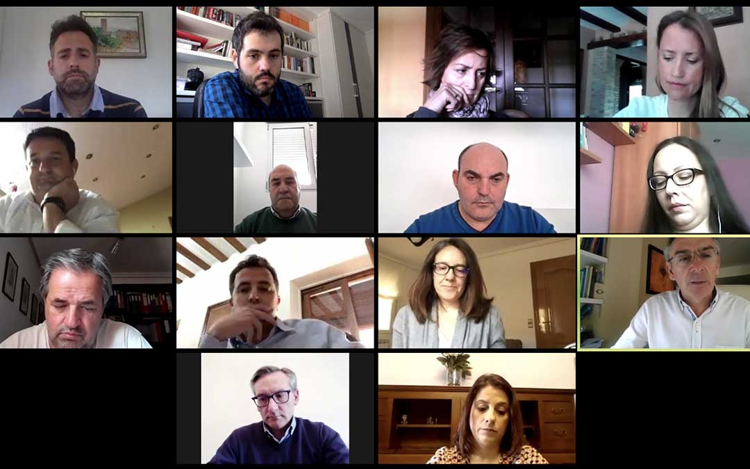 Reunión telemática del PP de Teruel.