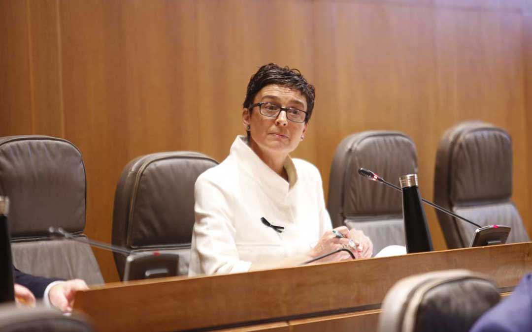La diputada del PP de Teruel Ana Marín en las Cortes de Aragón