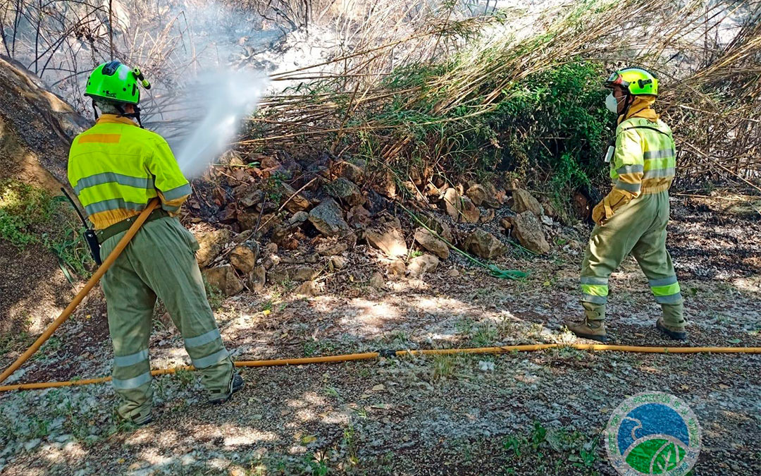 Dos APN se han desplazado hasta el lugar del incendio para participar en las labores de extinción./ AAPNA