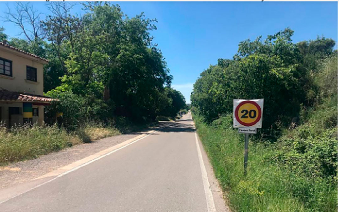 El camino de la Val de Zafán de Alcañiz, limitado a 20km/h./ Ayto. de Alcañiz