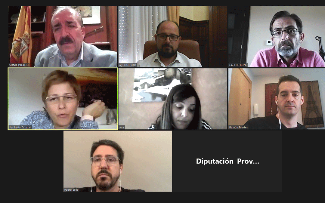 Reunión telemática de los portavoces de los grupos políticos, el presidente y el vicepresidente de la DPT./LA COMARCA