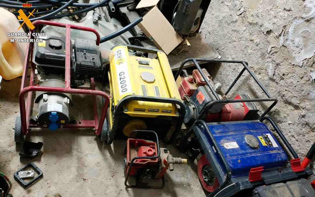 Objetos sustraídos en el domicilio de los detenidos, en Caspe.