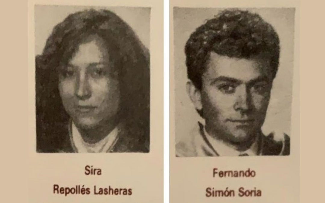Sira Repollés y Fernando Simón son de la misma promoción de Medicina de la Universidad de Zaragoza./ L.C.