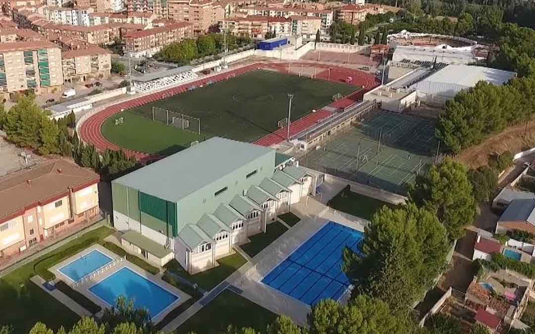 Vista aérea de la Ciudad Deportiva Santa María de Alcañiz