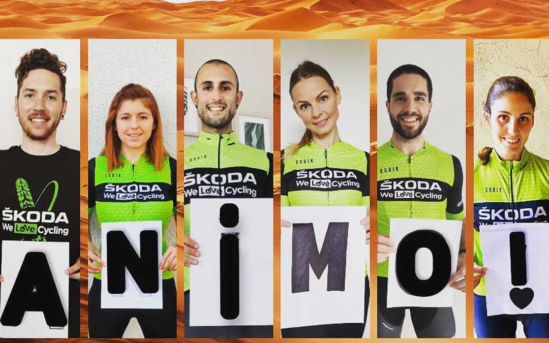 El equipo Skoda con Jorge Lamiel, en la foto, a la izquierda