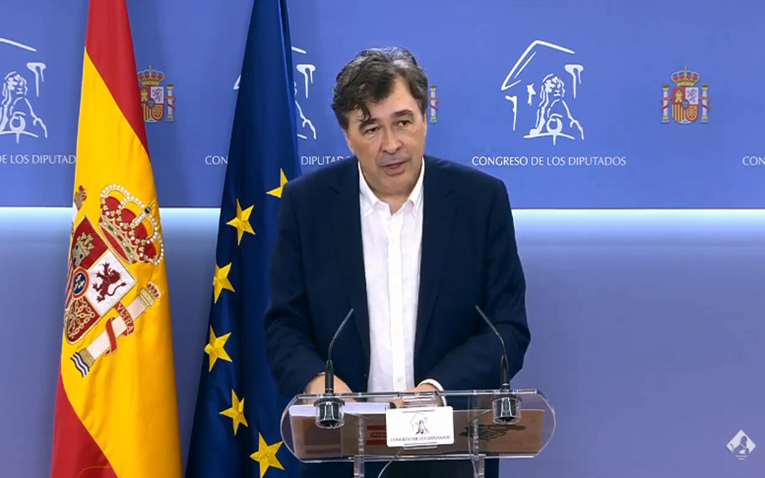 Tomás Guitarte, este viernes en rueda de prensa en el Congreso de los Diputados./LA COMARCA