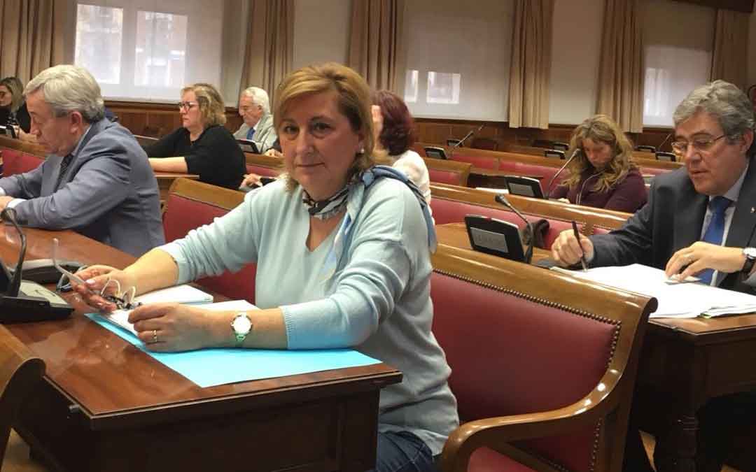 La senadora popular Carmen Pobo en Madrid
