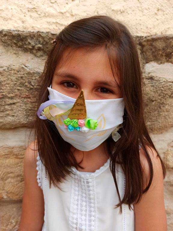 Una de las mascarillas ganadoras del concurso del Ayuntamiento de Caspe.