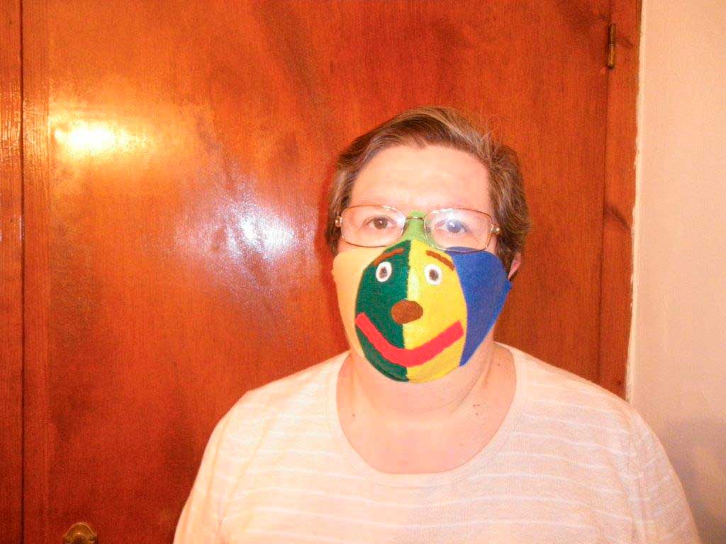 Una de las mascarillas ganadoras del concurso del Ayuntamiento de Caspe.