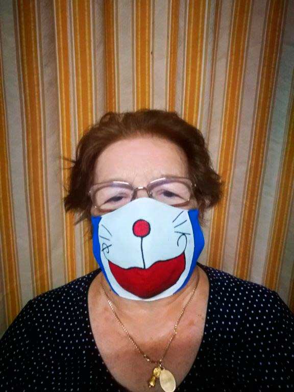 Una de las mascarillas ganadoras del concurso del Ayuntamiento de Caspe.