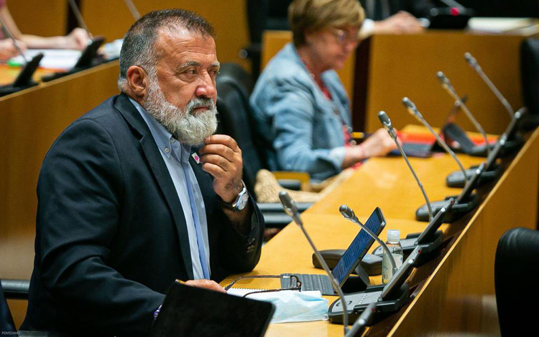 Herminio Sancho en la Comisión para la Reconstrucción./ PSOE Teruel