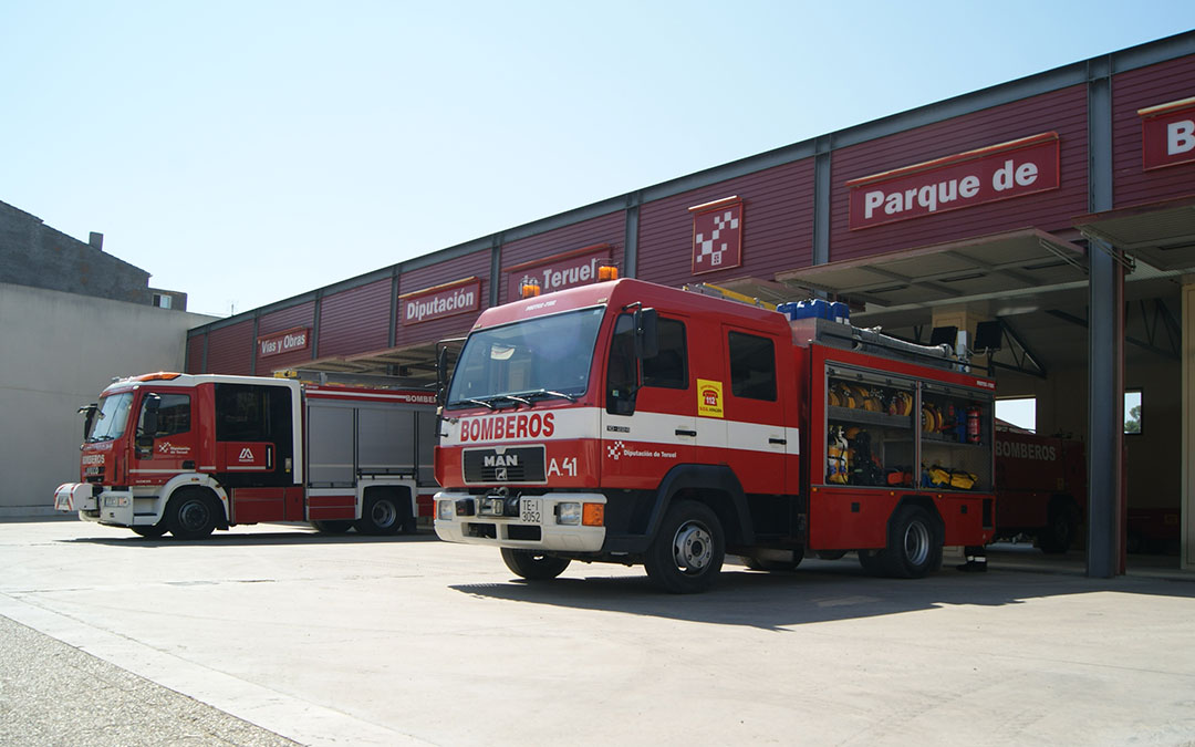 Imagen de archivo del parque de Bomberos de Alcañiz./ Adrián Monserrate
