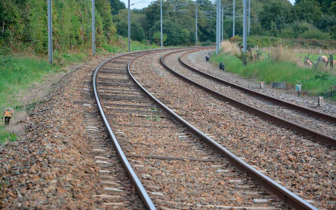 Una vía del tren.