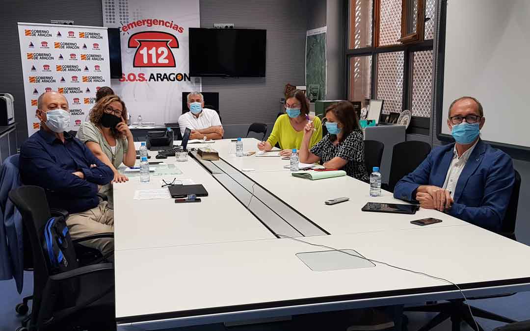 Reunión de la UCOCAL ayer en el Gobierno de Aragón.