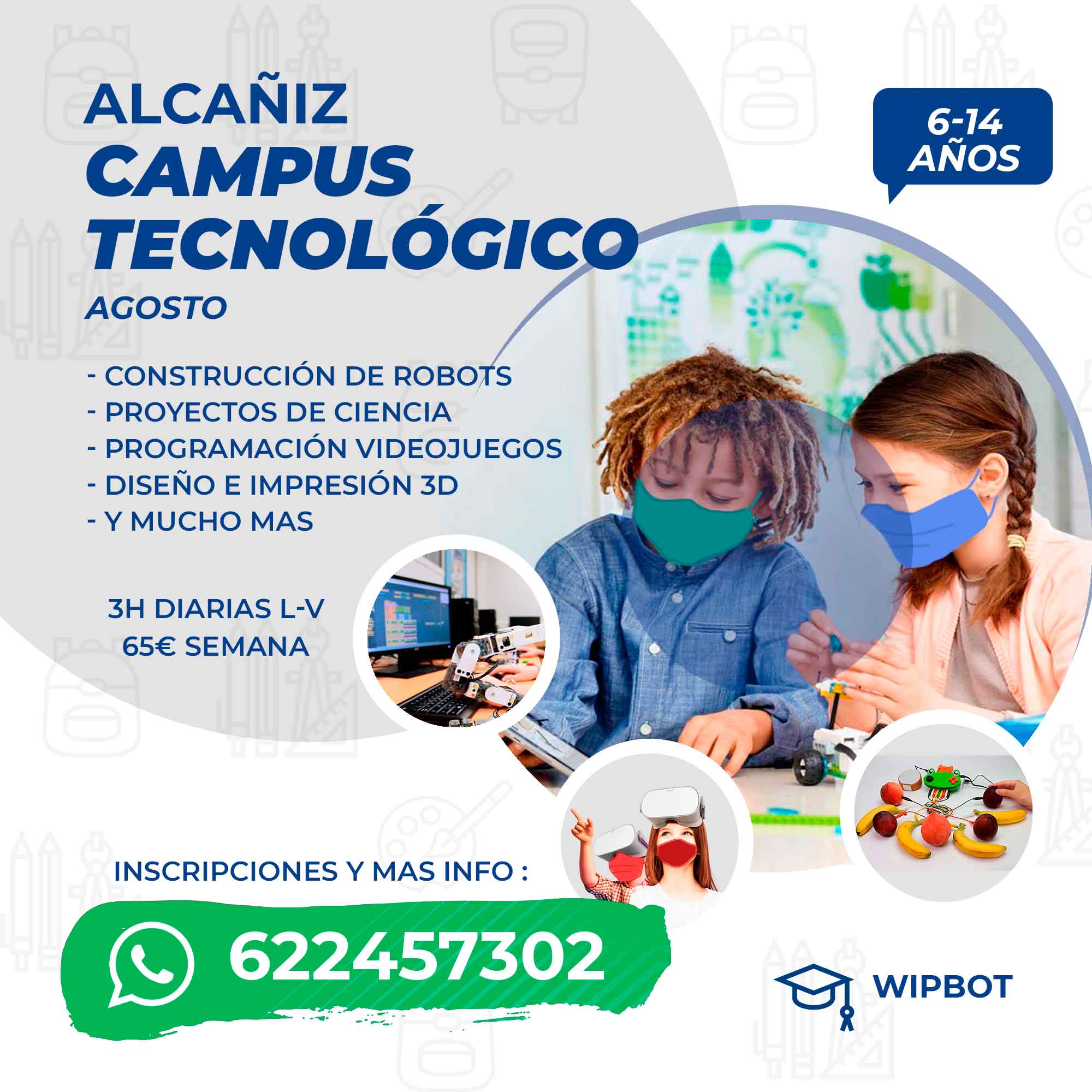 Cartel del campus tecnológico de Alcañiz.