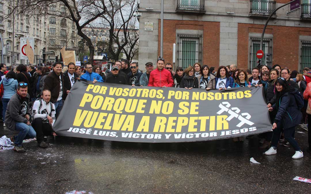 Foto de archivo de los Amigos de Iranzo en la revuelta de la España Vaciada en Madrid en marzo de 2019 / L. Castel