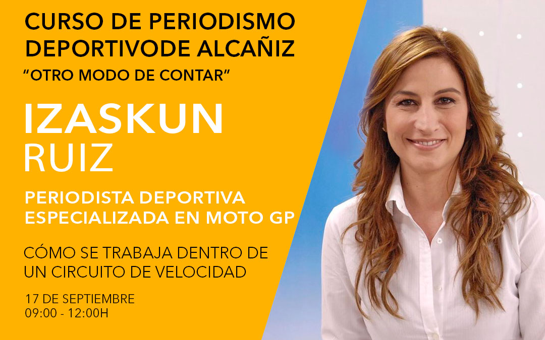 Izaskun Ruiz. Curso de periodismo deportivo de Alcañiz./ L.C.