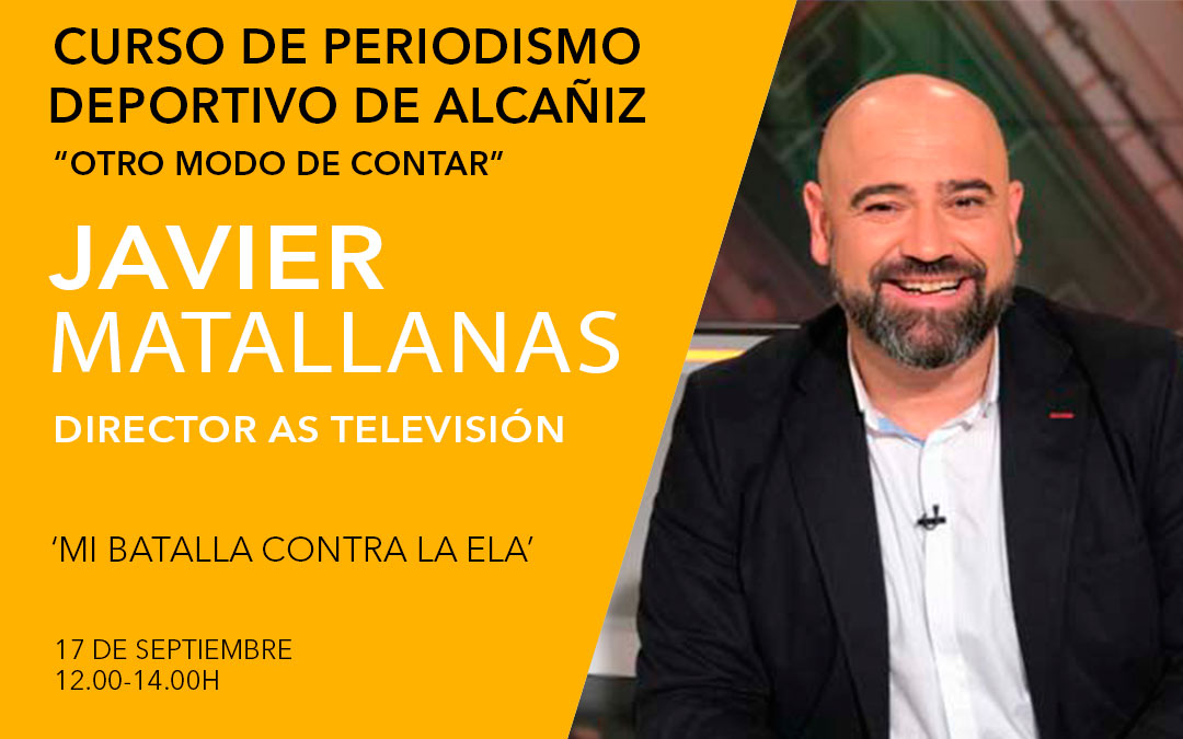 Javier Matallanas. Curso de periodismo deportivo de Alcañiz./ L.C.