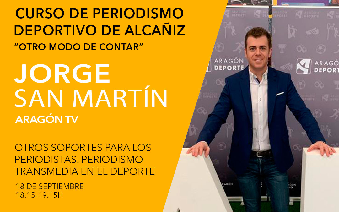 Jorge San Martín. Curso de periodismo deportivo de Alcañiz./ L.C.