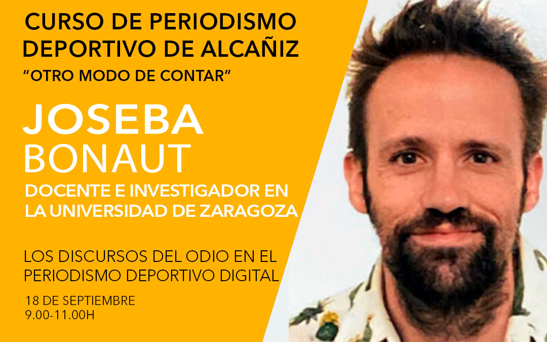 Joseba Bonaut. Curso de periodismo deportivo de Alcañiz./ L.C.
