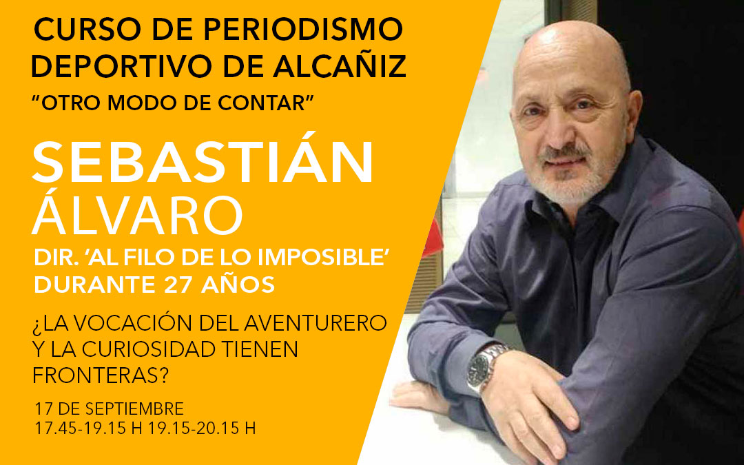 Sebastián Álvaro. Curso de periodismo deportivo de Alcañiz./ L.C.