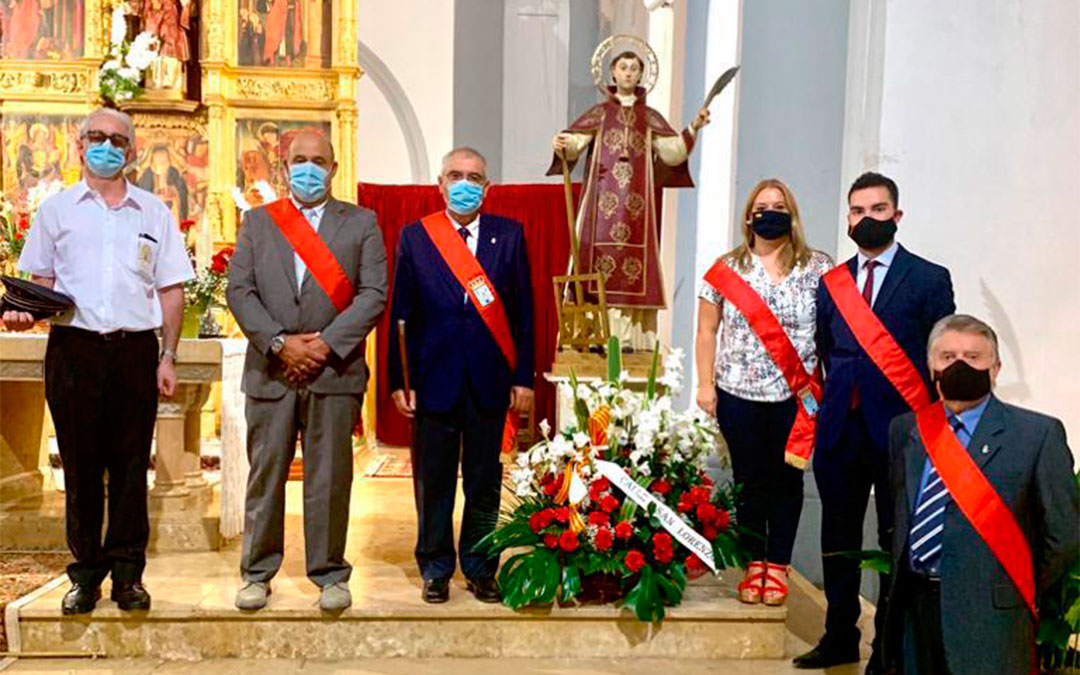 Misa en honor a los patronos de Maella (agosto de 2020)./ L.C.
