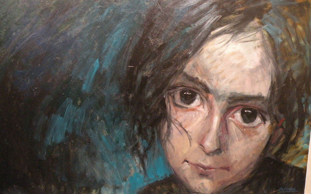 Detalle de uno de sus retratos. / Mariángeles Cañada