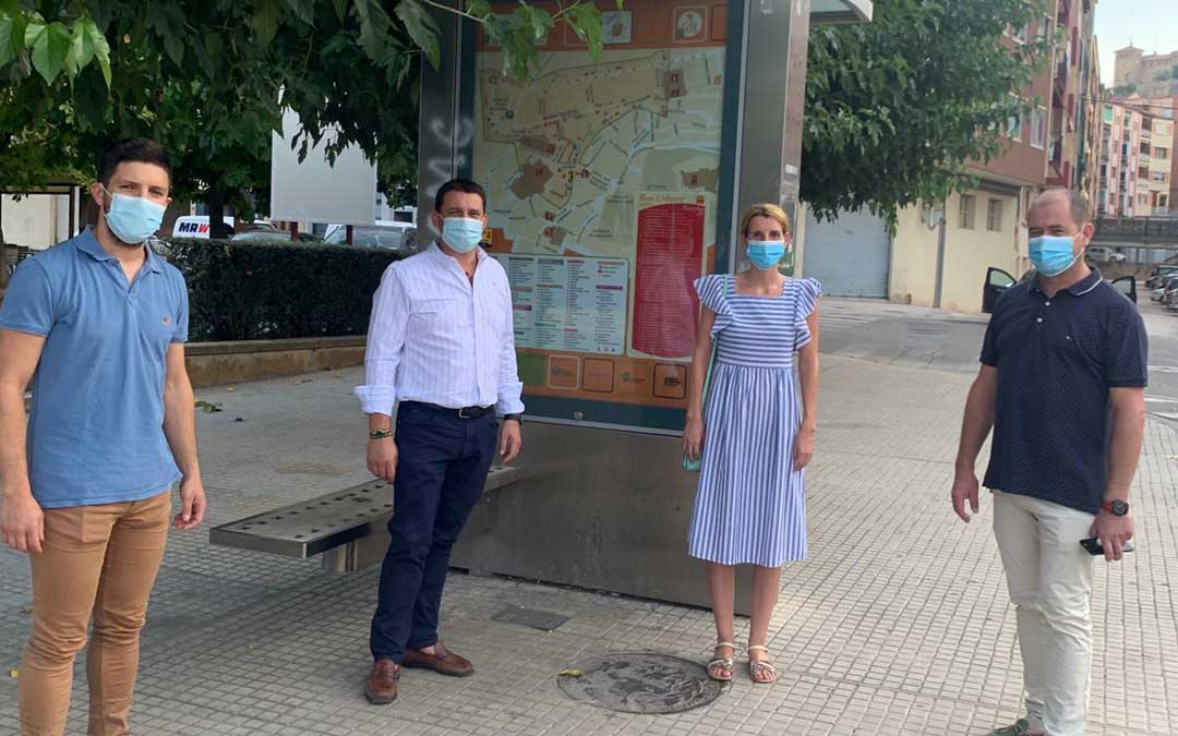 Los concejales Nacho Carbó, Miguel Ángel Estevan, Anabel Fernández y Ángel Espés / PP