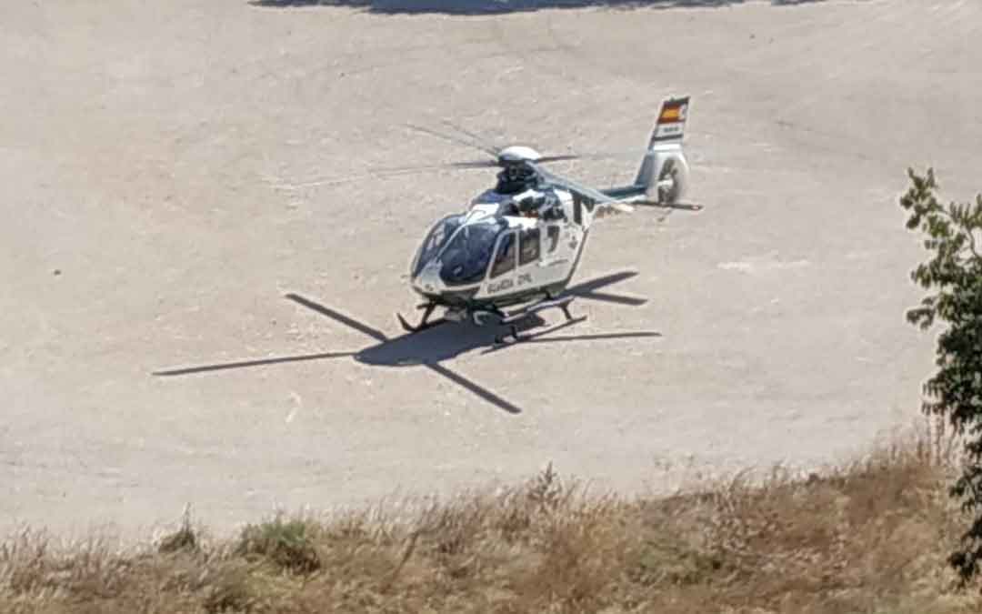 El helicóptero que busca a los delincuentes