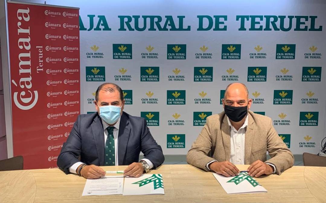 El Presidente de Cámara, Antonio Santa Isabel y el Director General de Caja Rural de Teruel, David Gutiérrez Díez./ Caja Rural de Teruel
