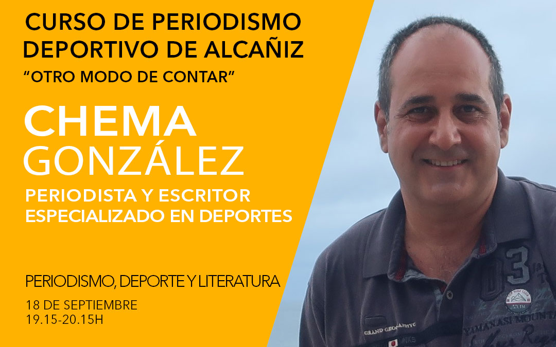 Chema González. Curso de periodismo deportivo de Alcañiz./ L.C.