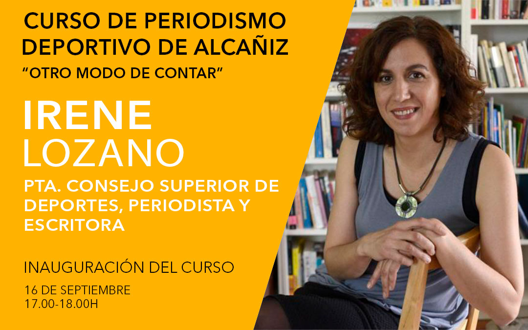 Irene Lozano. Curso de periodismo deportivo de Alcañiz./ L.C.