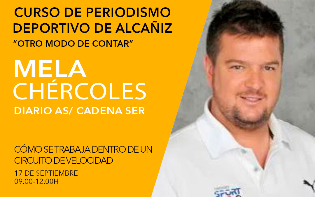Mela Chércoles. Curso de periodismo deportivo de Alcañiz./ L.C.