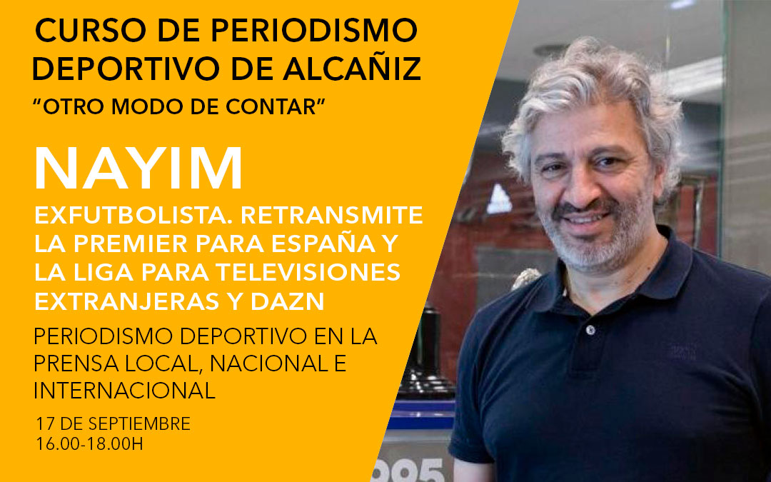 Nayim. Curso de periodismo deportivo de Alcañiz./ L.C.