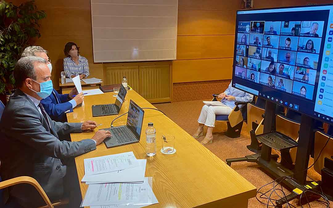El pleno de la DPZ se ha llevado a cabo de forma telemática.