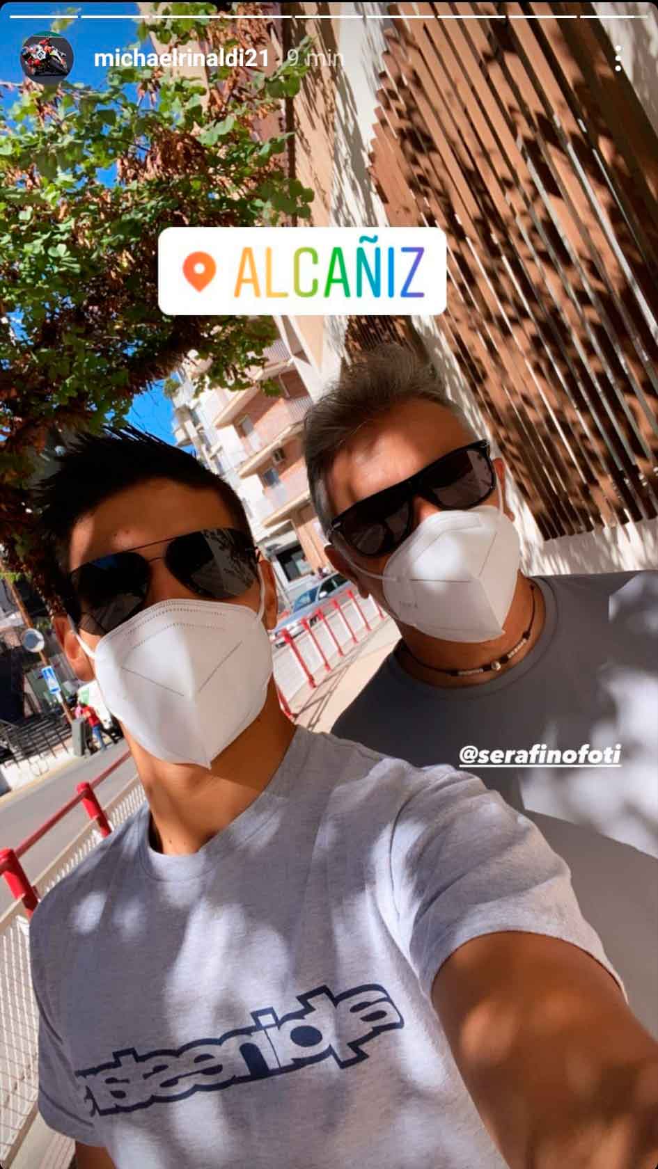 Rinaldi en la avenida Aragón de Alcañiz./ @michaelrinaldi21