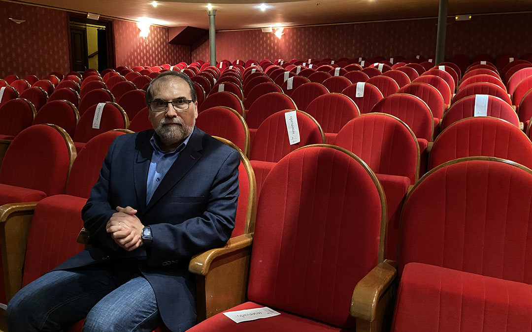 Ortiz Remacha en el Teatro Municipal de Alcañiz./ Alicia Martín
