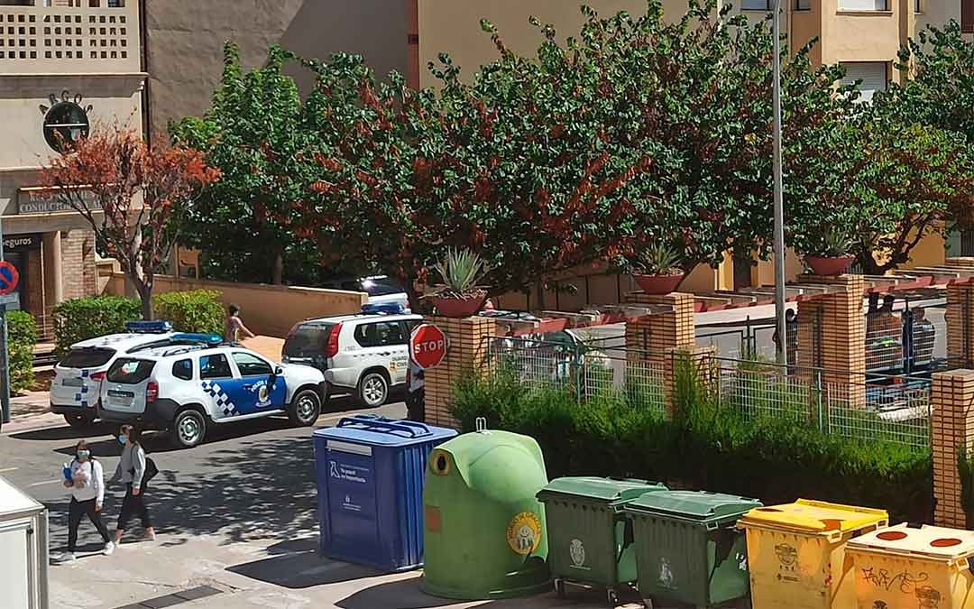 El suceso ha tenido lugar en la avenida Aragón de Alcañiz, a la altura del parque infantil./ L.C.